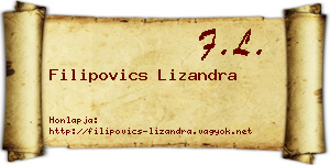 Filipovics Lizandra névjegykártya